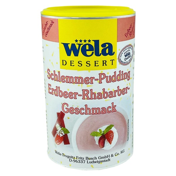 Schlemmer-Pudding Erdbeer-Rhabarber-Geschmack